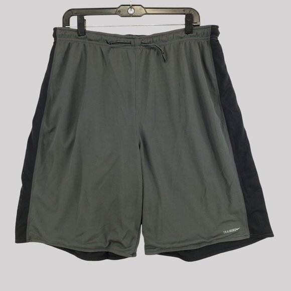 Nike Shorts Gray Black Pockets Reversible Gym Training Mens XL - Picture 1 of 11